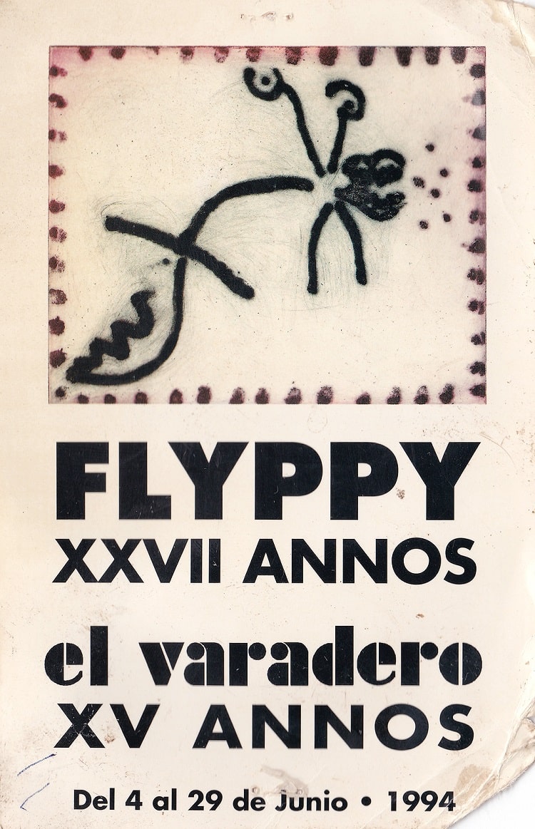 cartel exposición flyppy años 90